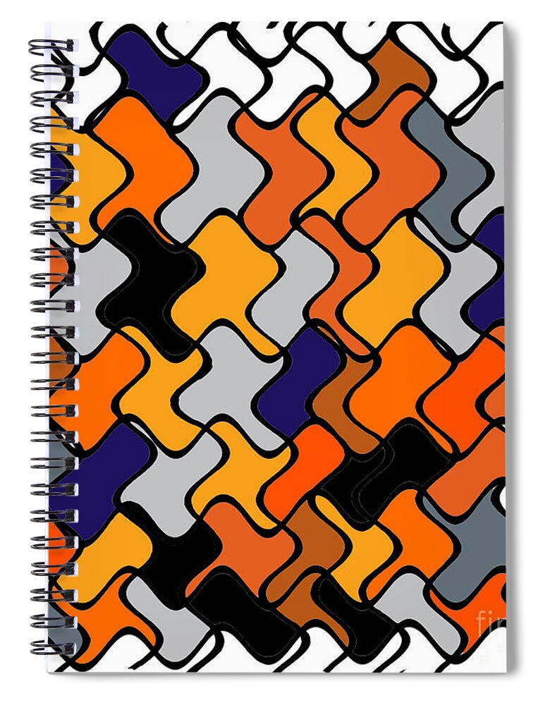 Purple Spiral Notebook featuring the digital art Waves of Sunshine by Designs By L
