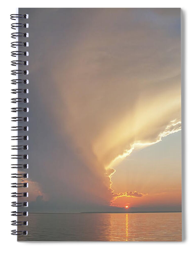 Sunsets Spiral Notebook featuring the photograph Weborg Point Sunset by Paul Schultz