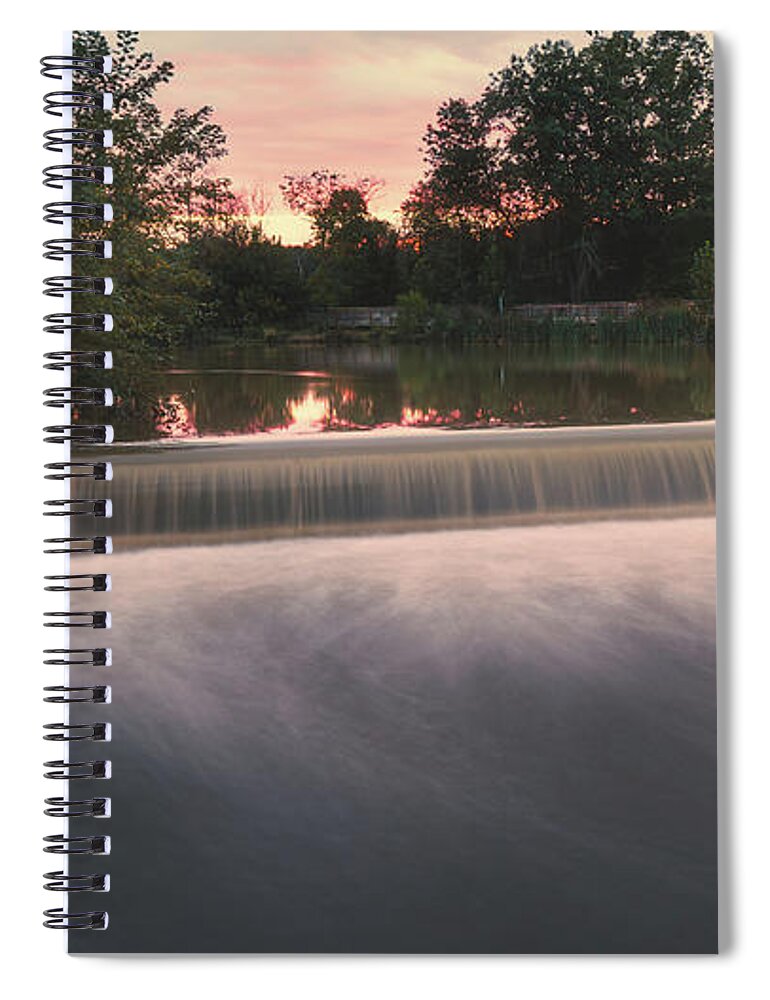 Dam Spiral Notebook featuring the photograph Wehr's Dam High Waters by Jason Fink