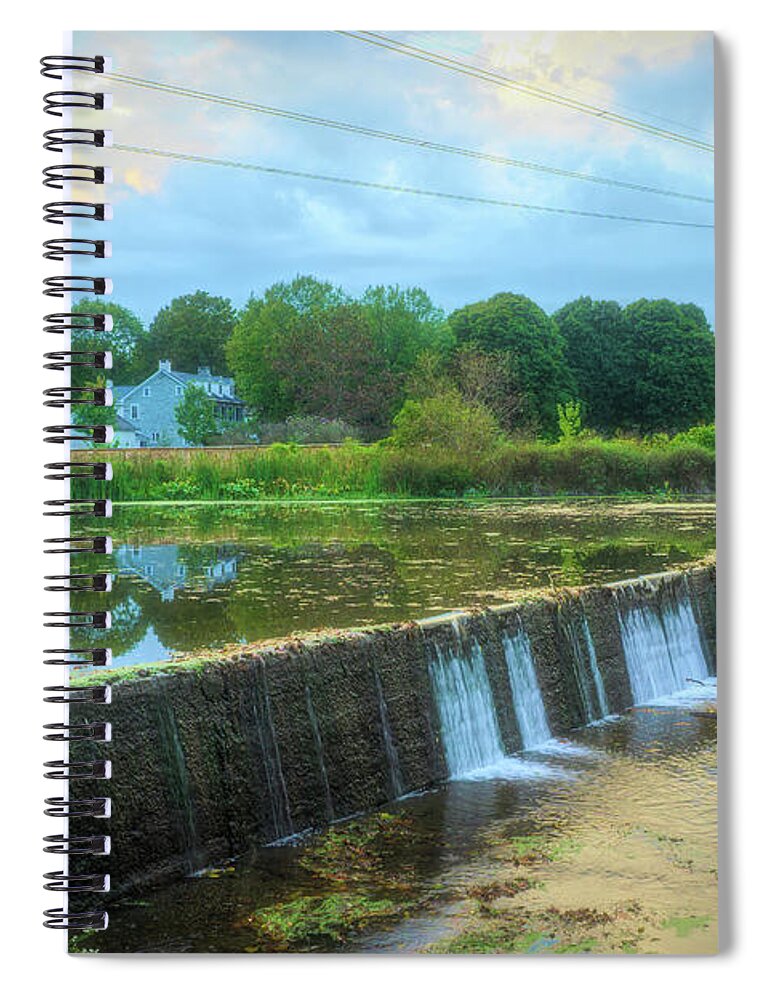 Dam Spiral Notebook featuring the photograph Wehr's Dam in October by Jason Fink