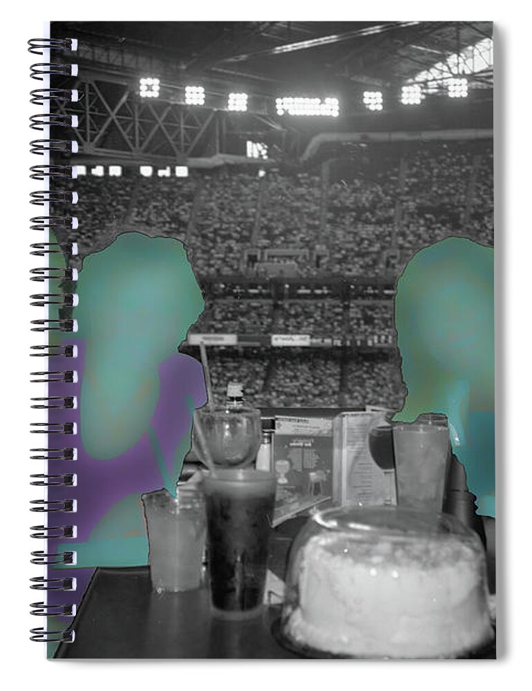 Abstract Spiral Notebook featuring the photograph Weird Magic ghost images by Cathy Anderson