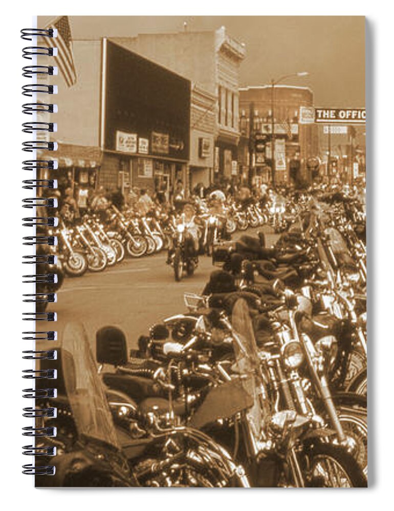Surges South Dakota Spiral Notebook featuring the photograph Welcome To Sturgis S D by Mike McGlothlen