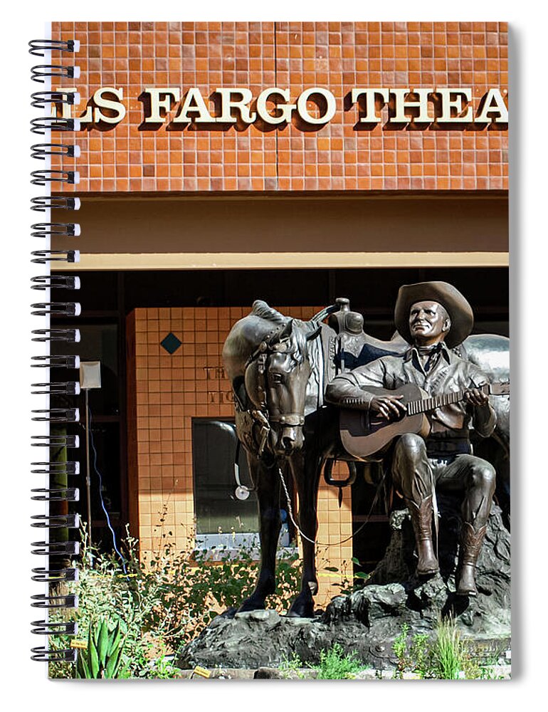 Wells Fargo Theater Spiral Notebook featuring the photograph Wells Fargo Theater by Mary Capriole