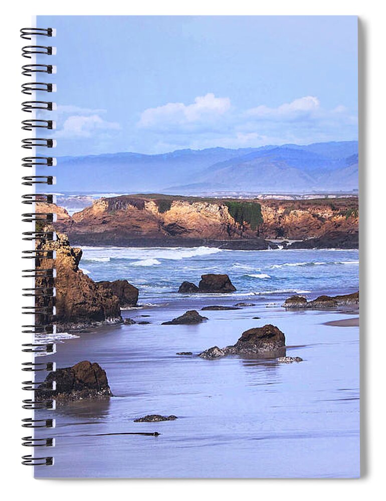 Pacific Ocean Spiral Notebook featuring the photograph West Coast Blues by Kandy Hurley