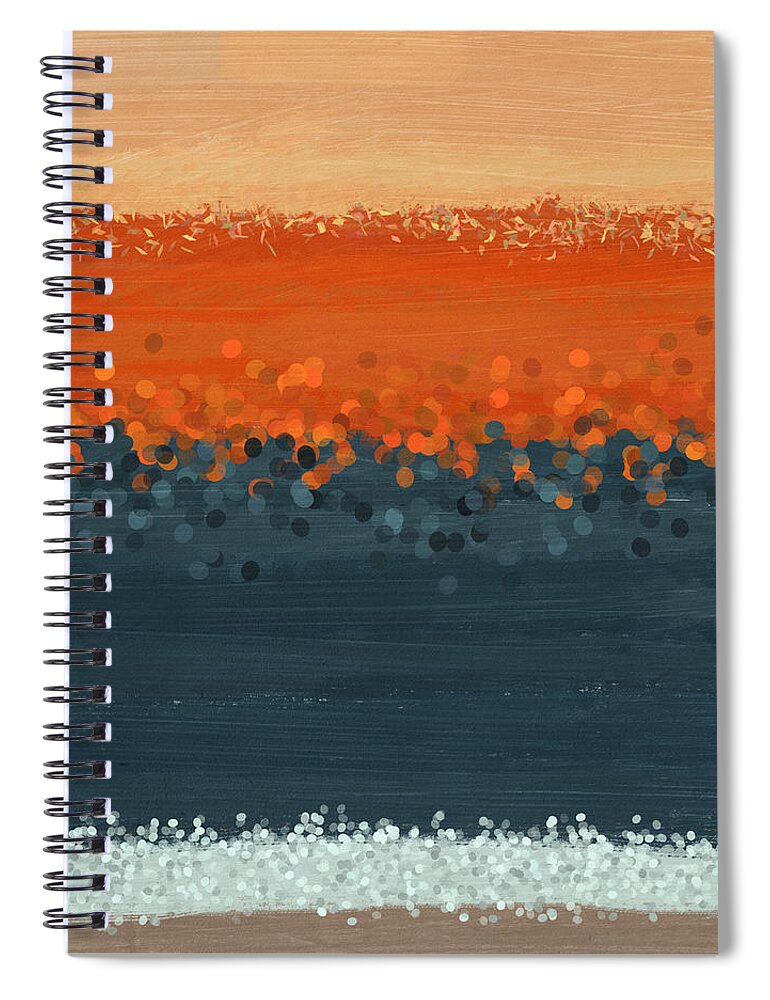 Abstract Spiral Notebook featuring the painting Western Edge 2- Art by Linda Woods by Linda Woods