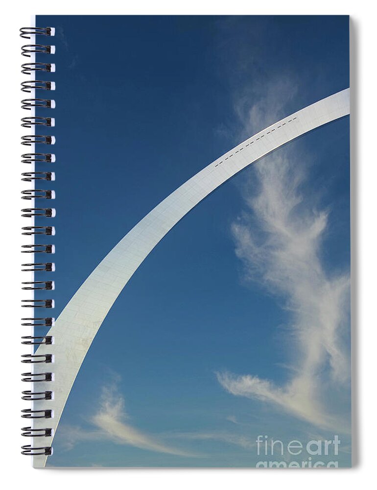 The Arch. Arch Spiral Notebook featuring the photograph Westward by Andrea Smith
