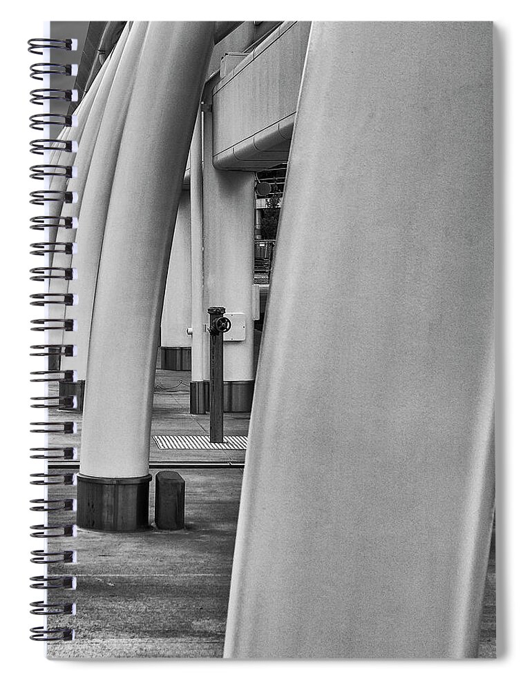 Architecture Spiral Notebook featuring the photograph Whale Ribs by Tony Locke