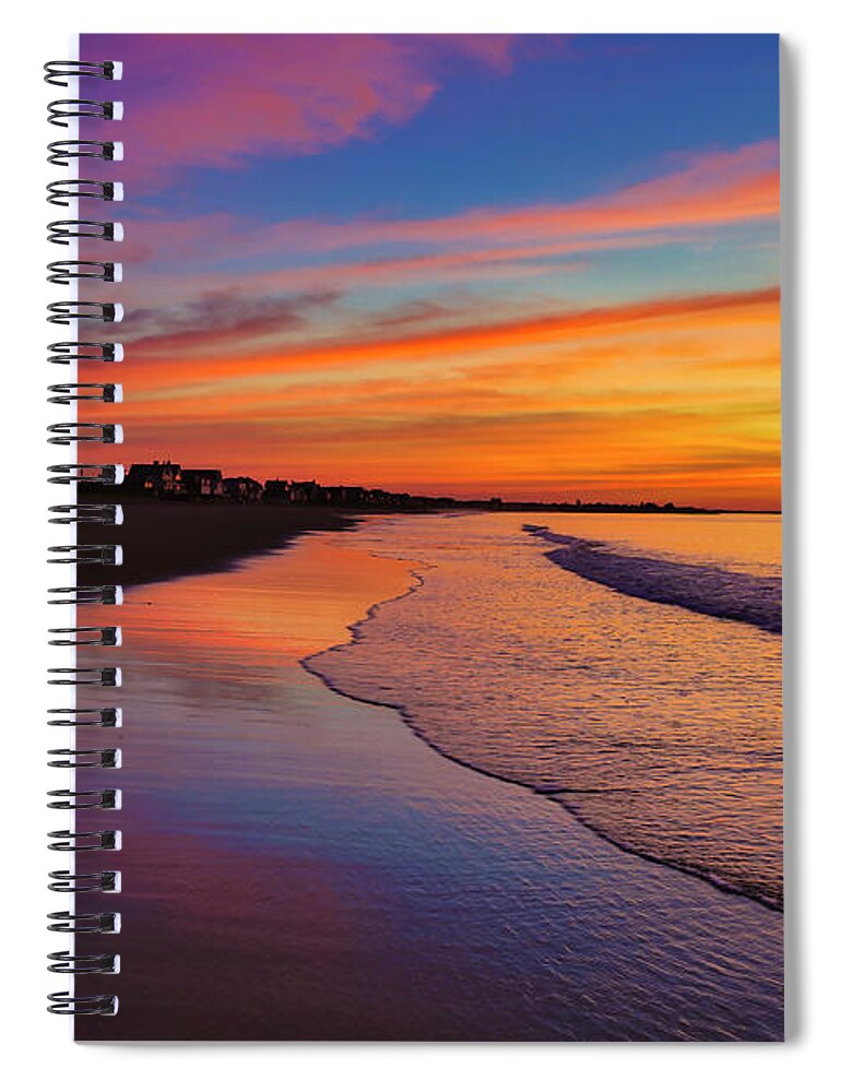 Footbridge Beach Spiral Notebook featuring the photograph What a Morning by Penny Polakoff