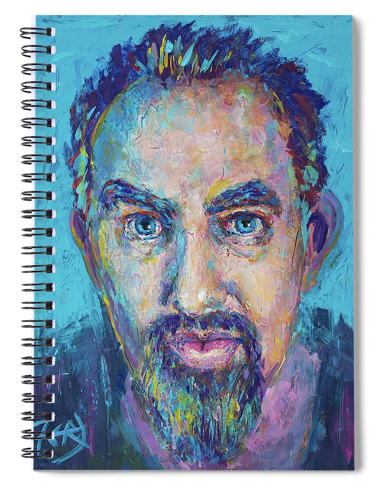 Art Spiral Notebook featuring the painting What by Robert FERD Frank