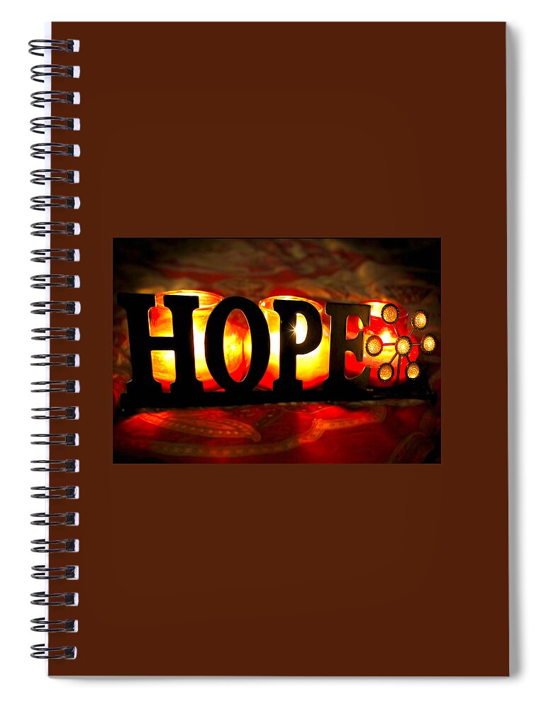 Hope Spiral Notebook featuring the photograph What The World Needs Now by Susan Hope Finley
