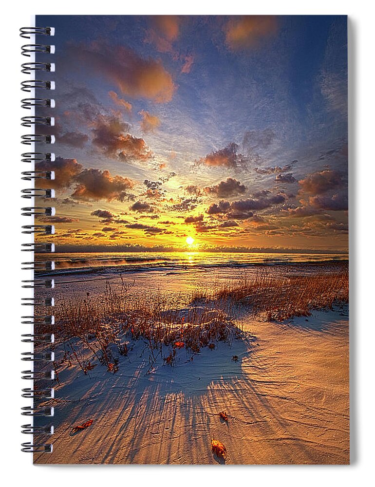 Vertical Spiral Notebook featuring the photograph What We do in Life Echoes in Eternity by Phil Koch