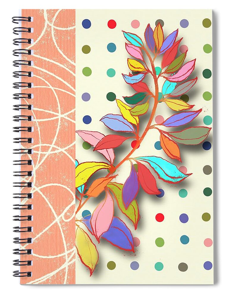  Spiral Notebook featuring the digital art What You Touch Is Touching You by Steve Hayhurst