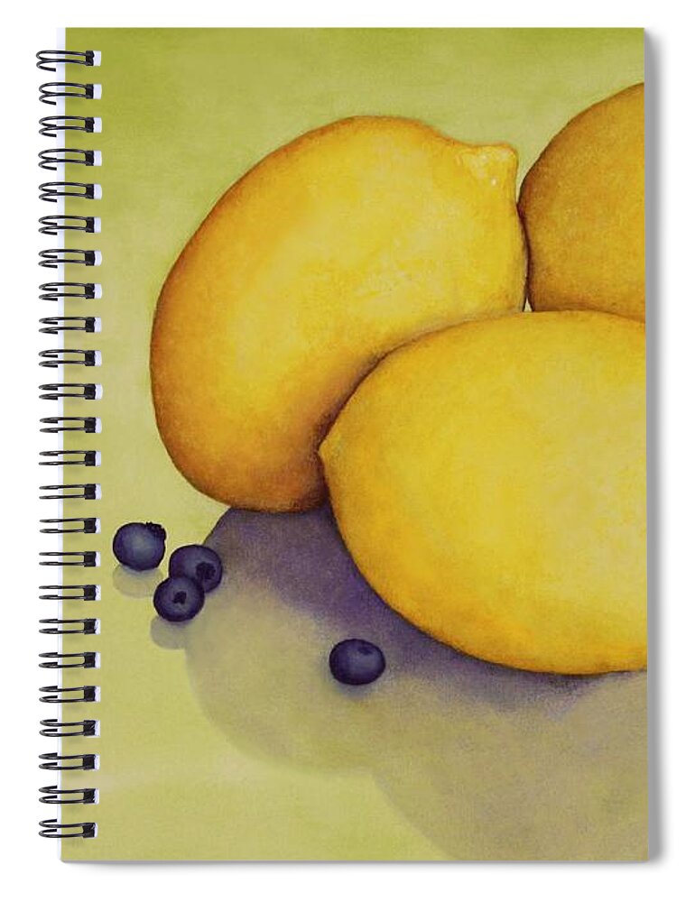 Kim Mcclinton Spiral Notebook featuring the painting When Life Gives You Lemons by Kim McClinton