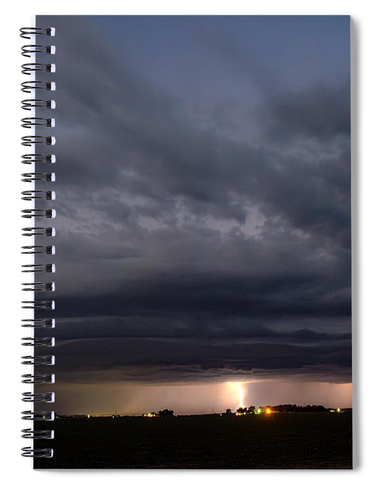 Nebraskasc Spiral Notebook featuring the photograph When The Darkness Comes 001 by Dale Kaminski