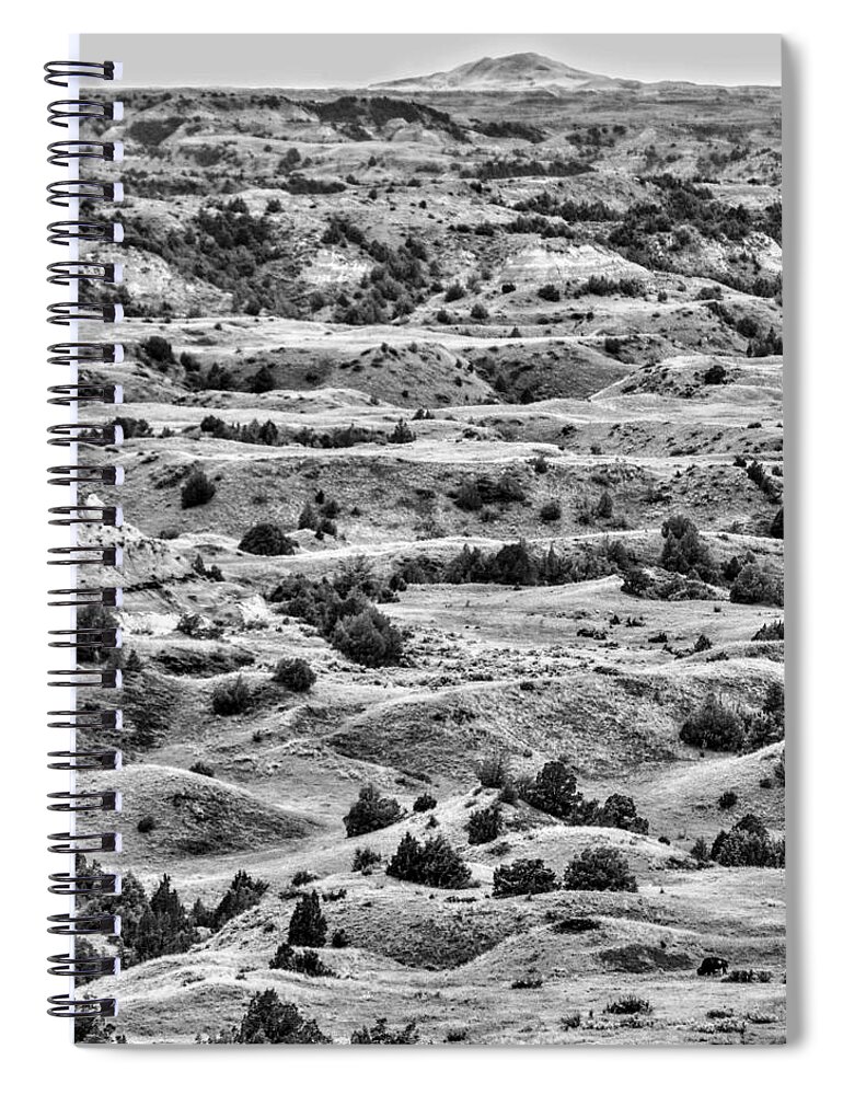 Badlands Spiral Notebook featuring the photograph Where Buffalo Roam by Amanda R Wright
