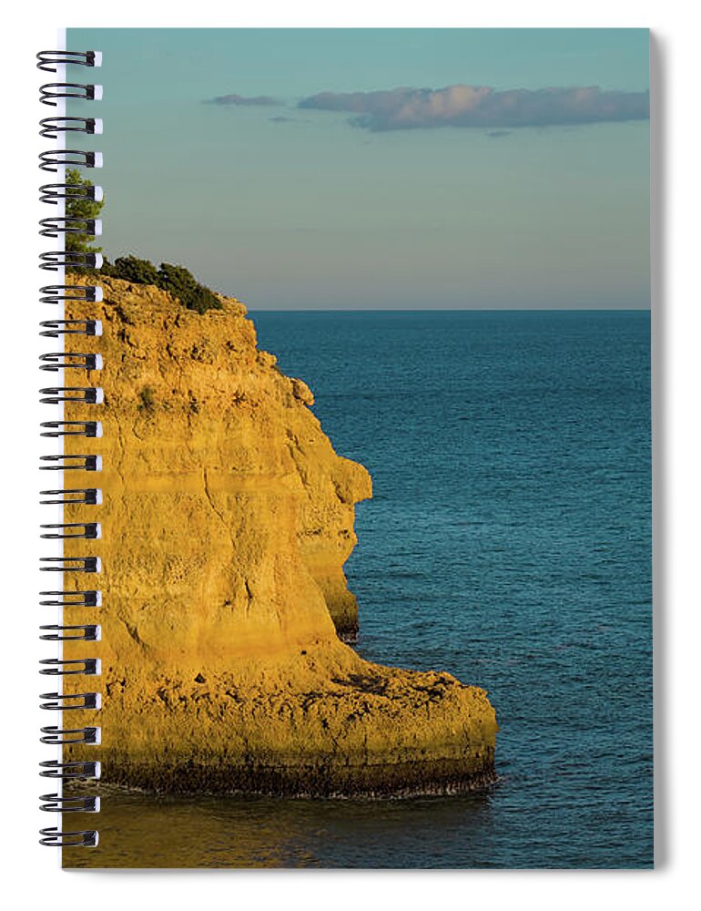 Algarve Spiral Notebook featuring the photograph Where Land Ends in Carvoeiro by Angelo DeVal