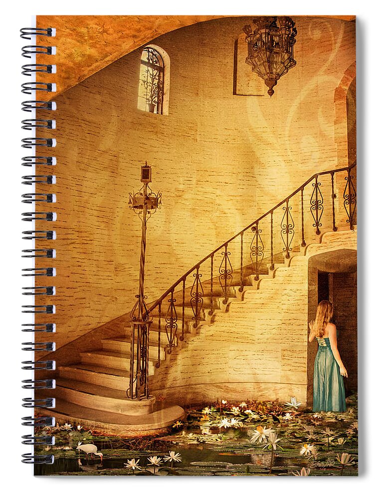 Mansion Spiral Notebook featuring the photograph Where the Water Leads by Shara Abel