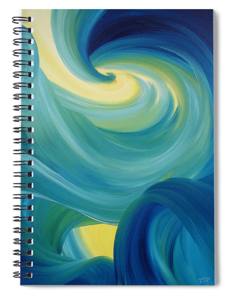 Whirlwind Spiral Notebook featuring the painting Whirlwind by Ginny Gaura