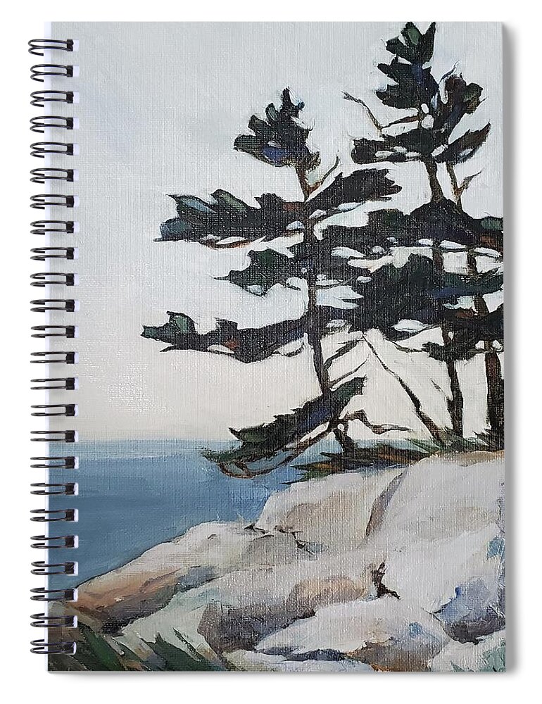 Landscape Spiral Notebook featuring the painting Whispers by Sheila Romard
