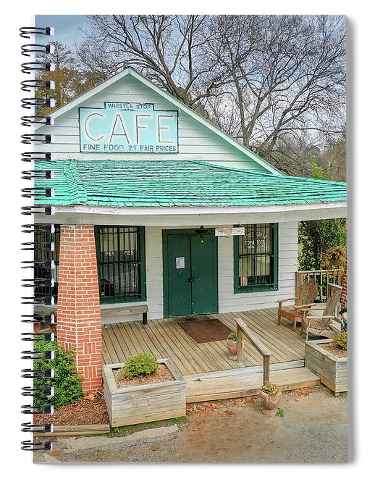 Whistle Stop Cafe Fried Green Tomatoes Spiral Notebook featuring the photograph Whistle Stop Cafe Fried Green Tomatoes by Dustin K Ryan