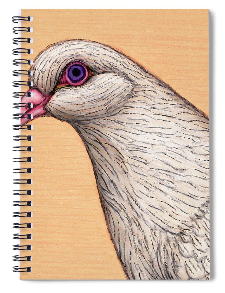 Dove Spiral Notebook featuring the painting White Dove by Amy E Fraser