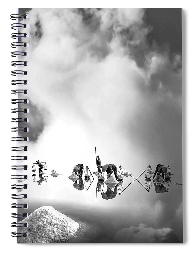 Salt Field Spiral Notebook featuring the photograph White gold V by Sofie Conte