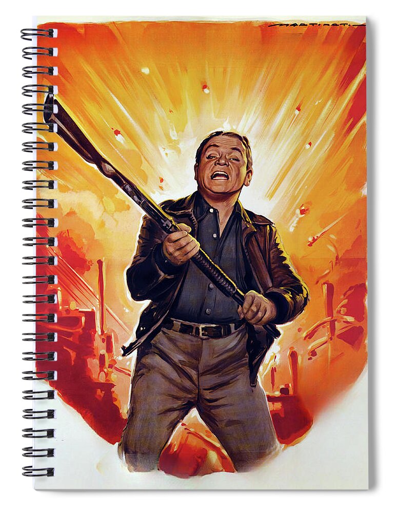 White Spiral Notebook featuring the painting ''White Heat'', 1949, movie poster painting by Luigi Martinati by Movie World Posters