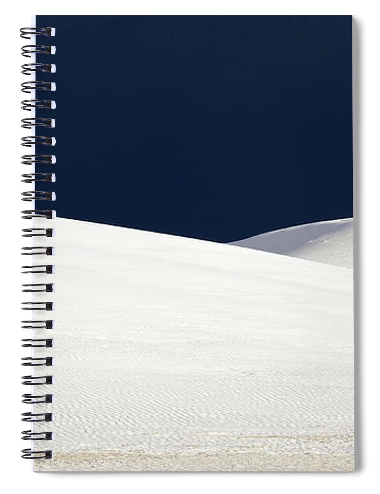 Landscapes Spiral Notebook featuring the photograph White Sands Dark Sky by Mary Lee Dereske
