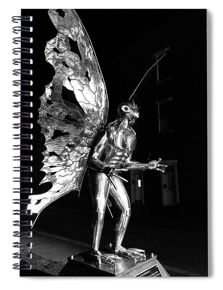 Mothman Spiral Notebook featuring the photograph Who Goes There by Fred Larucci