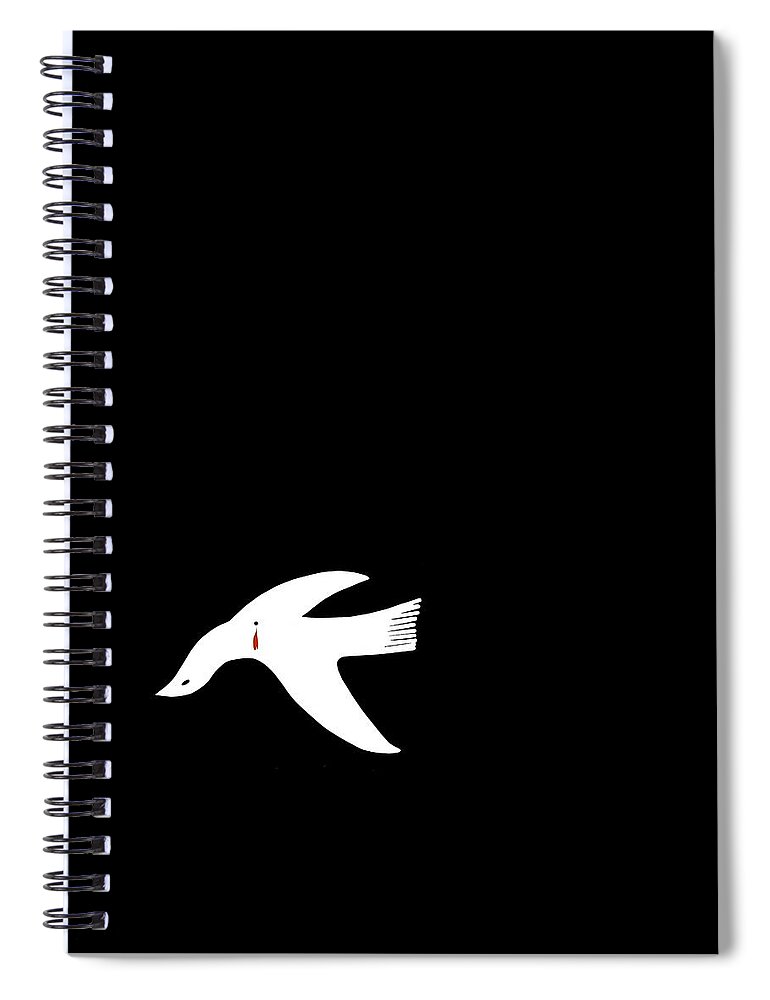 Conceptual Art Spiral Notebook featuring the digital art Why really . . . . by I'ina Van Lawick