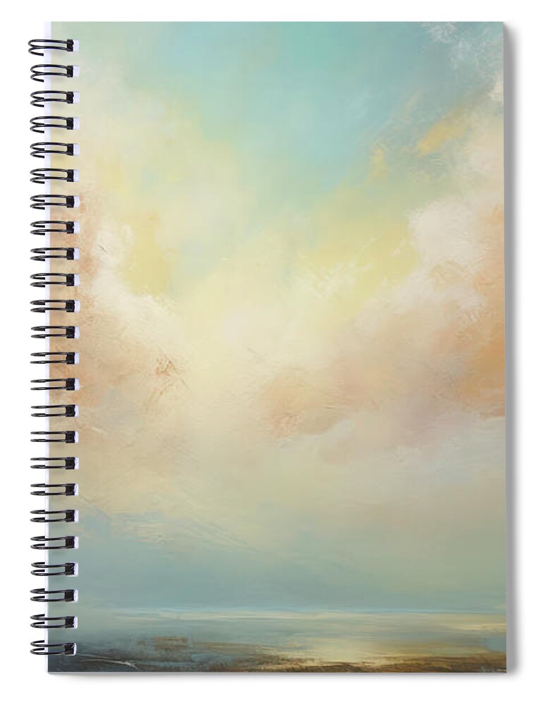 Wide Open Spaces Spiral Notebook featuring the painting Wide Open Spaces Return To The Sea 1 by Jai Johnson