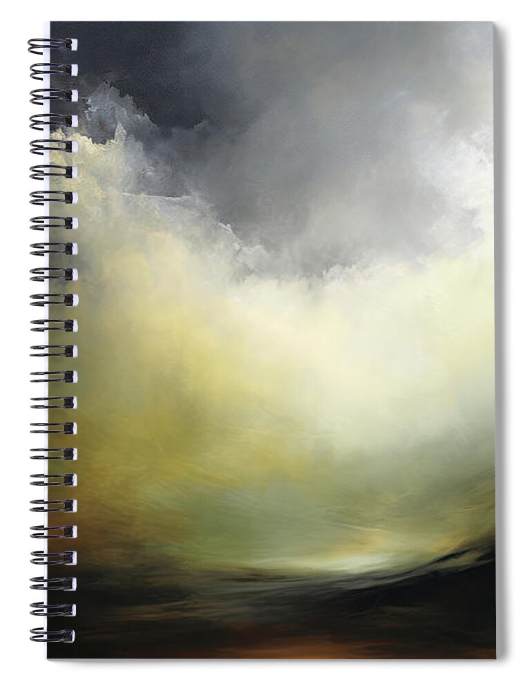Wide Open Spaces Spiral Notebook featuring the painting Wide Open Spaces Verdant Sky by Jai Johnson