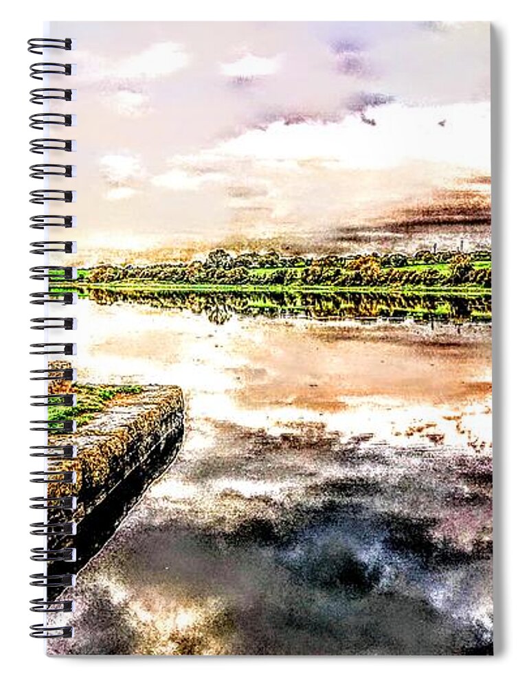 Wild Landscape Spiral Notebook featuring the painting art prints of Wild Atlantic landscape by Mary Cahalan Lee - aka PIXI
