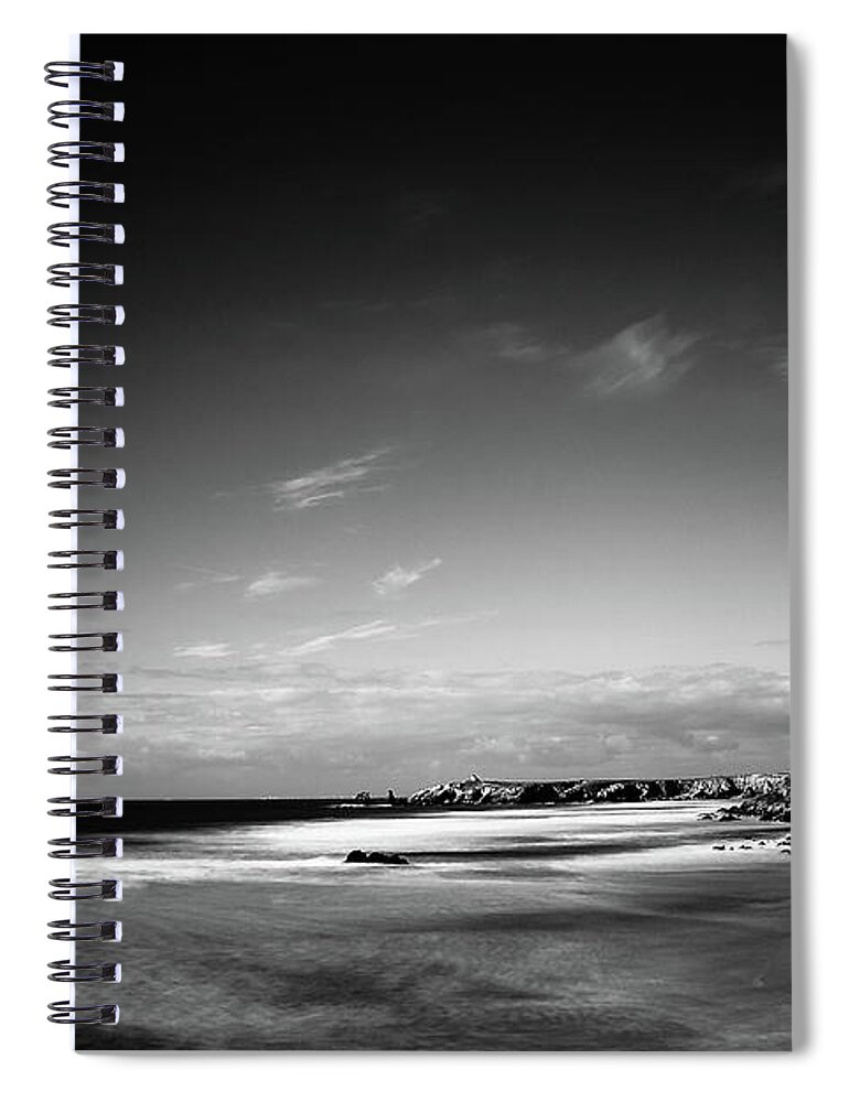 Wildcoast Spiral Notebook featuring the photograph Wild Coast of the Quiberon Peninsula infrared by Frederic Bourrigaud