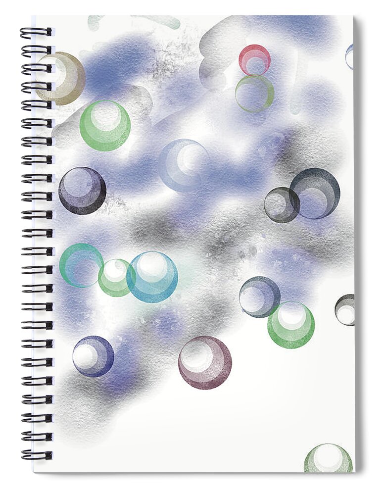 Abstract Expressionism Spiral Notebook featuring the digital art Wild Digi #1 by Zotshee Zotshee