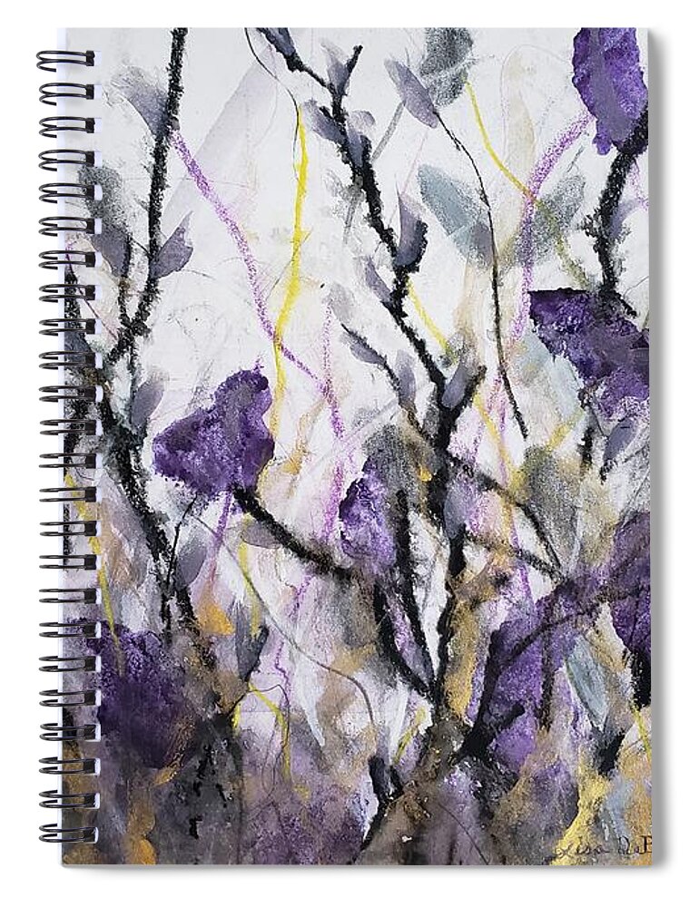 Mixed Media Garden Spiral Notebook featuring the painting Wild Garden by Lisa Debaets