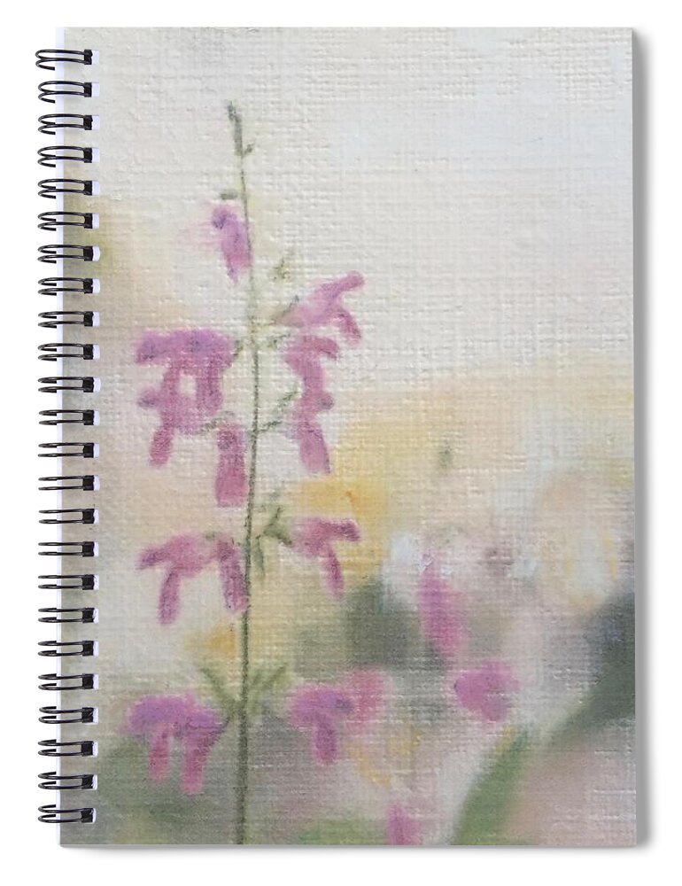 Wildflowers Spiral Notebook featuring the painting Wildflower Mini 2 by Cara Frafjord