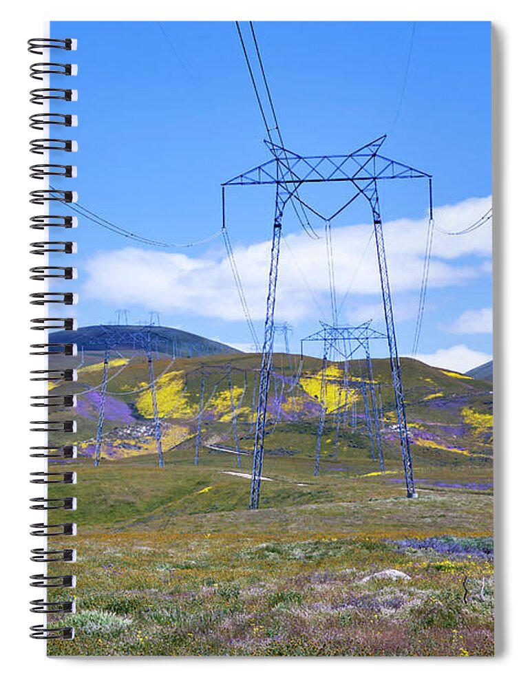 Power Lines Spiral Notebook featuring the photograph Wildflower Power by Rick Pisio