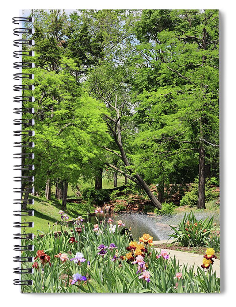 Iris Spiral Notebook featuring the photograph Will Rogers Gardens 0862 by John Moyer