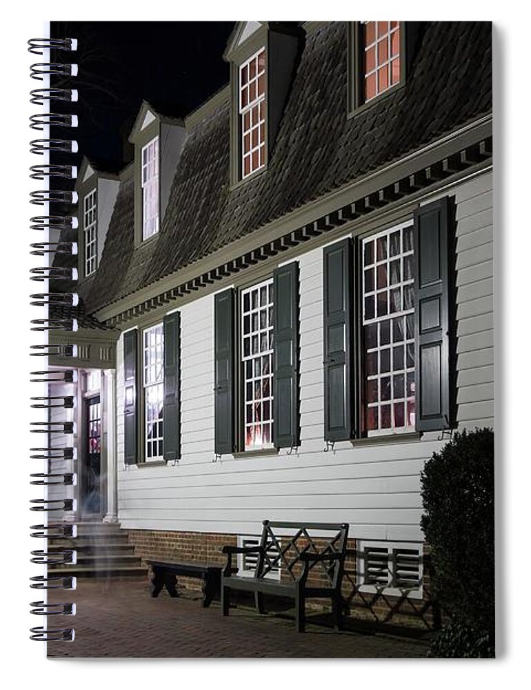 Colonial Spiral Notebook featuring the photograph Williamsburg Ghostly Image by Liza Eckardt