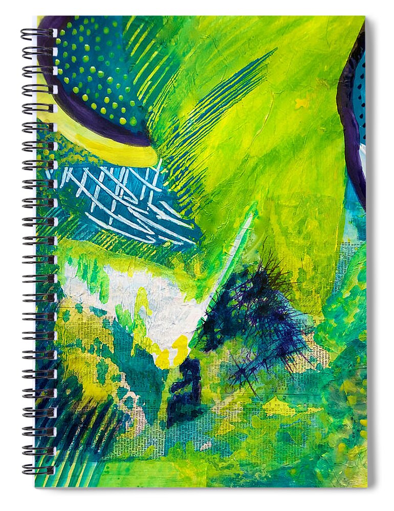  Spiral Notebook featuring the painting Willing to Grow by Polly Castor