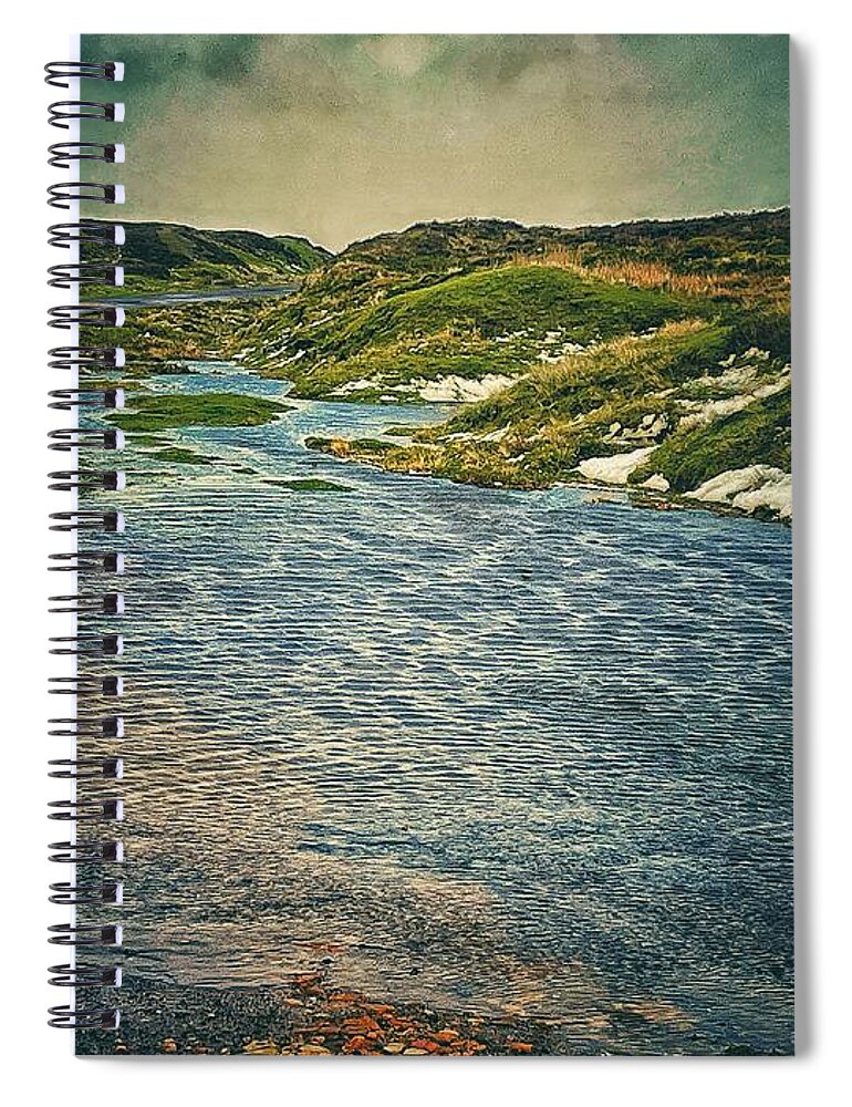 North Yorkshire Moors Spiral Notebook featuring the photograph Wind and Water by Mark Egerton