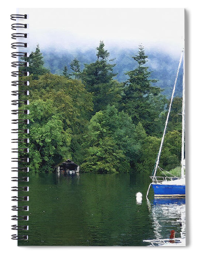 Lake Windermere Spiral Notebook featuring the photograph Windermere Mooring by Brian Watt