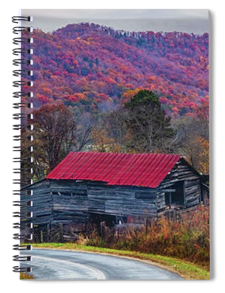 Barns Spiral Notebook featuring the photograph Winding Country Roads by Debra and Dave Vanderlaan