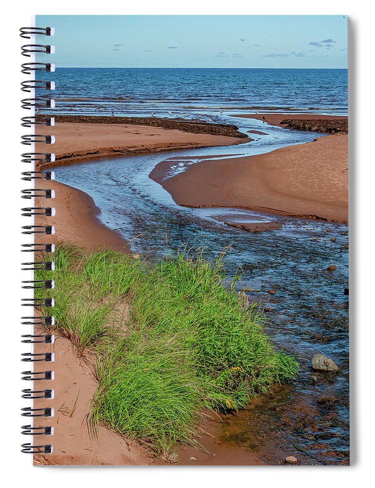 Prince Edward Island Spiral Notebook featuring the photograph Winding Out To Sea by Marcy Wielfaert