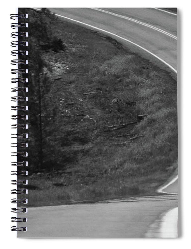 Landscape Spiral Notebook featuring the photograph Winding Road by WonderlustPictures By Tommaso Boddi