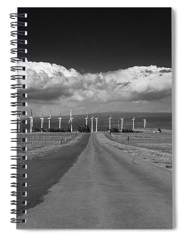 Big Island Spiral Notebook featuring the photograph Windmills at the End of the Road by Rich Isaacman