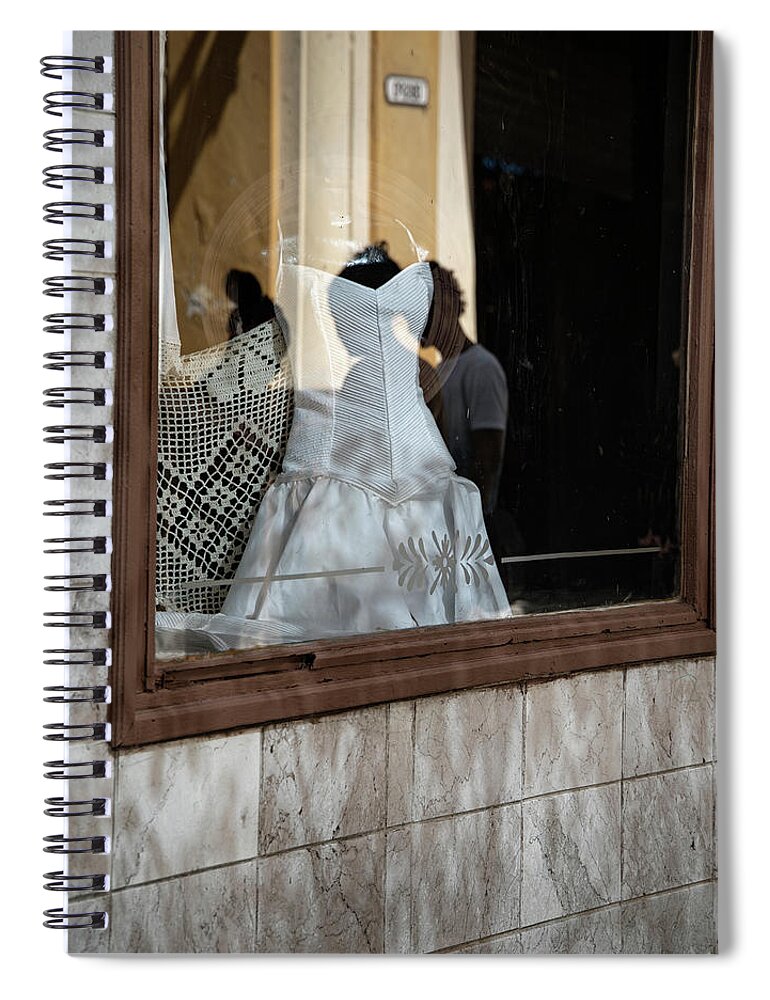 Cuba Spiral Notebook featuring the photograph Window and Reflections by M Kathleen Warren