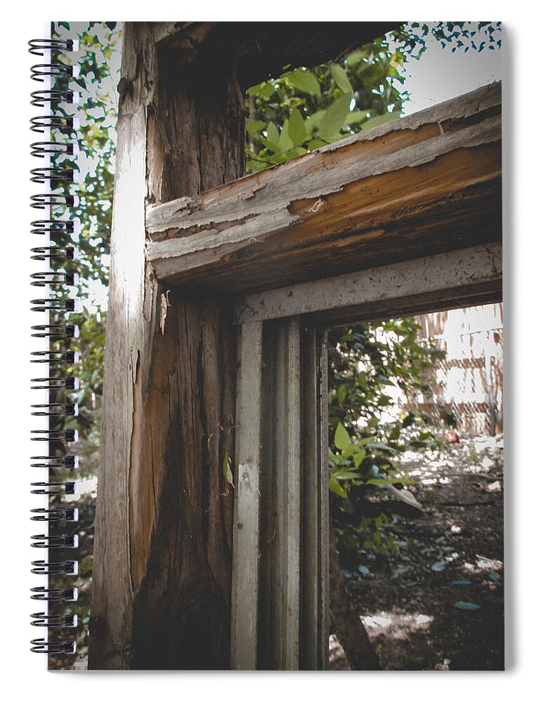 Window Spiral Notebook featuring the photograph Window Frame That Was by W Craig Photography