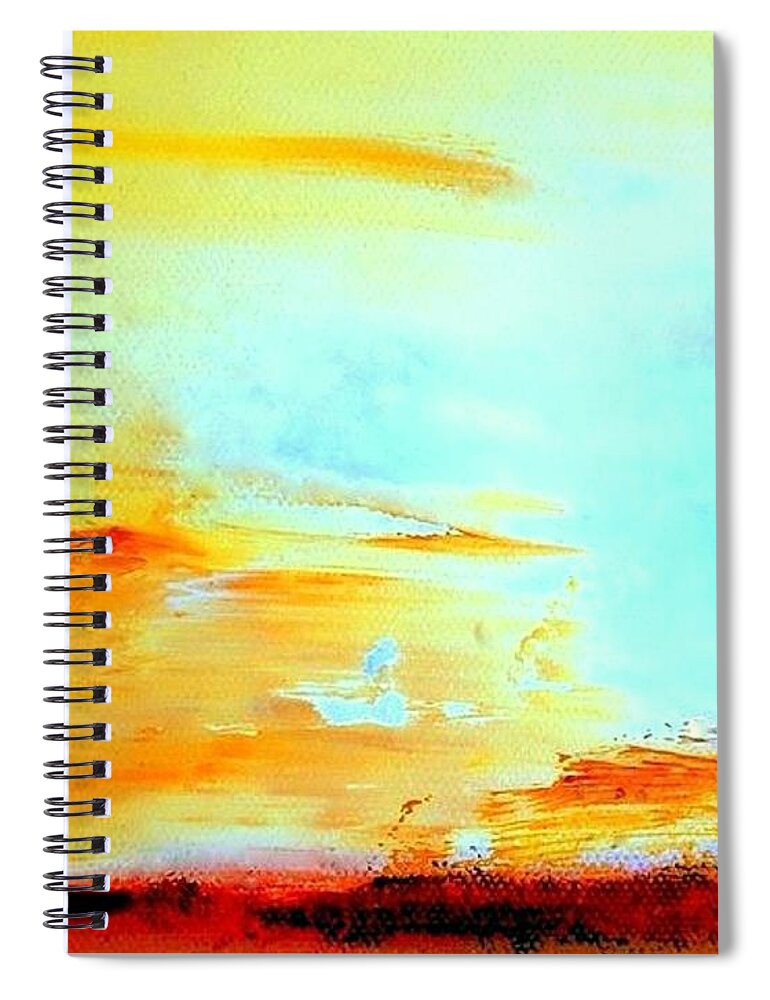 Viva Spiral Notebook featuring the painting Windy Weather - Blown Away by VIVA Anderson